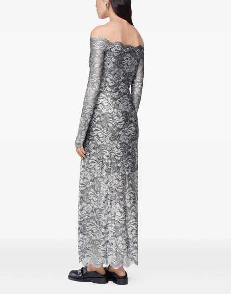 Rochii casual RABANNE Long Lace Dress SILVER Femei (BM 18634747) 4