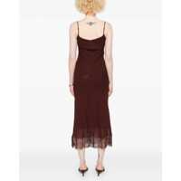 Rochii casual Self-Portrait Dama - Rochii casual Self-Portrait Midi Dress With Lace Inserts BORDEAUX Femei (BM 18634750) - B-mall.ro