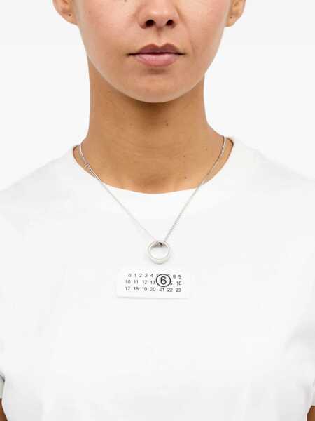 Coliere MM6 Maison Margiela Minimal Logo Ring Necklace SILVER Femei (BM 18634828) 2