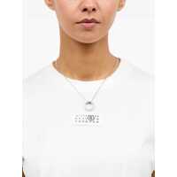 Coliere Dama - Coliere MM6 Maison Margiela Minimal Logo Ring Necklace SILVER Femei (BM 18634828) - B-mall.ro