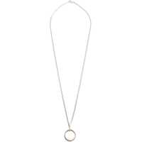 Coliere Minimal Logo Ring Necklace Femei