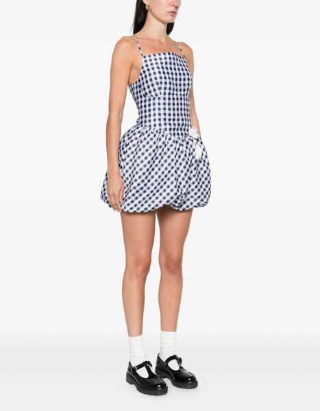 Rochii casual Self-Portrait Checkered Taffeta Mini Dress BLUE Femei (BM 18634843) 3