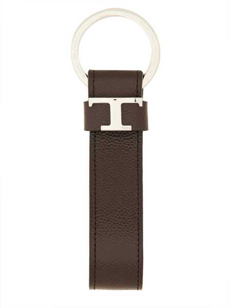 Brelocuri TODS T Timeless Logo Keychain BROWN Barbati (BM 18634879) 1