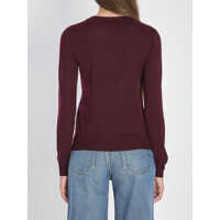 Pulovere Saint Laurent Dama - Pulovere casual Saint Laurent V-Neckline Pullover BORDEAUX Femei (BM 18635530) - B-mall.ro