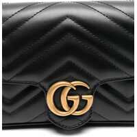 Genti plic Dama - Genti plic Gucci Gg Marmont Small Bag With Cardholder BLACK Femei (BM 18635608) - B-mall.ro