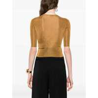 Imbracaminte Saint Laurent Dama - Bluze Saint Laurent Cropped Top With Cassandre BROWN Femei (BM 18635659) - B-mall.ro