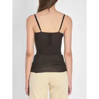 Imbracaminte Saint Laurent Dama - Bluze Saint Laurent Silk And Lace Top BROWN Femei (BM 18635710) - B-mall.ro