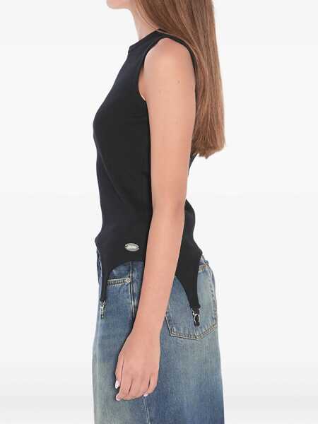 Bluze Jean Paul Gaultier Tank Top With Lingerie Garter BLACK Femei (BM 18636637) 3