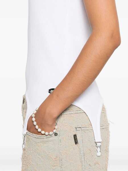 Bluze Jean Paul Gaultier Tank Top With Lingerie Garter WHITE Femei (BM 18636643) 5