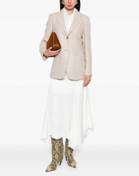 Sacouri Max Mara Single-Breasted Blazer In Shetland BEIGE Femei (BM 18636667) 2