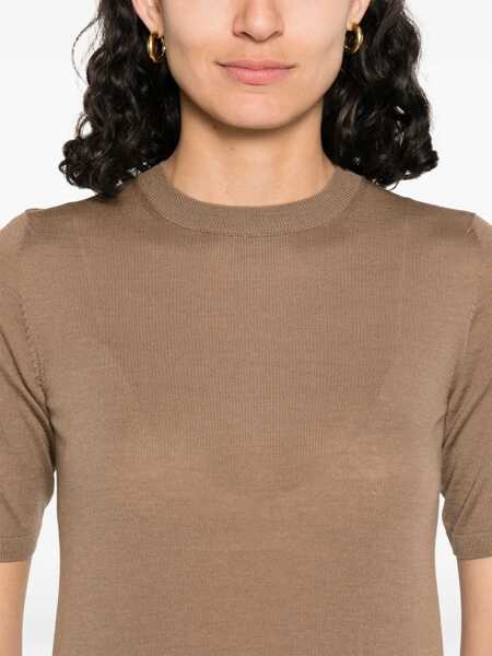 Pulovere Max Mara Basic Wool Sweater BROWN Femei (BM 18636673) 5
