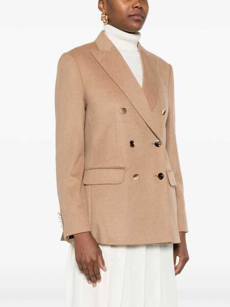 Sacouri Max Mara Double-Breasted Blazer In Camel BEIGE Femei (BM 18636685) 3