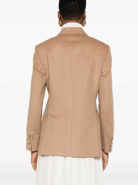 Sacouri Max Mara Double-Breasted Blazer In Camel BEIGE Femei (BM 18636685) 4