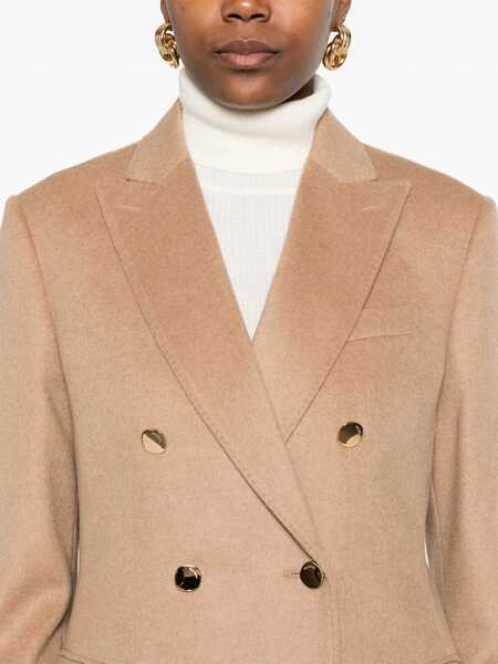 Sacouri Max Mara Double-Breasted Blazer In Camel BEIGE Femei (BM 18636685) 5