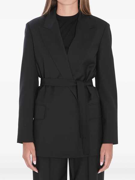 Sacouri Max Mara Blazer In Wool Canvas BLACK Femei (BM 18636688) 1
