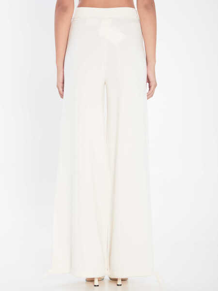 Pantaloni casual Max Mara Trousers In Wool Yarn WHITE Femei (BM 18636691) 4