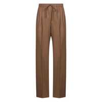 Pantaloni casual Max Mara Trousers Leather Brown Femei