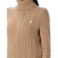 Tricouri Polo Ralph Lauren Dama - Tricouri Polo Ralph Lauren Polo Ralph Lauren Cable-Knit Roll Neck Jumper COLLECTION CAMEL Femei (BM 18639891) - B-mall.ro