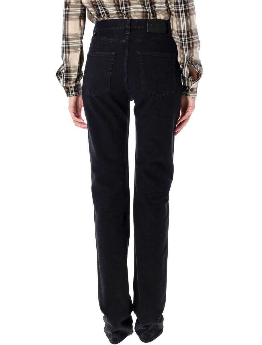 Blugi Saint Laurent Saint Laurent 90S Slim Jeans MIDNIGHT BLACK Femei (BM 18639942) 2