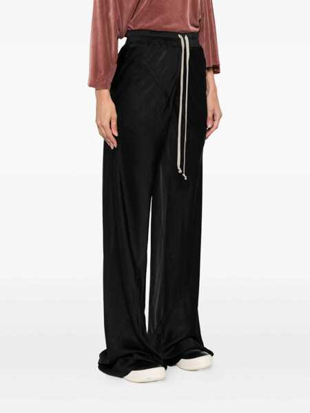 Pantaloni casual Rick Owens Rick Owens Concordians Drawstring Bias Black Femei (BM 18640041) 3