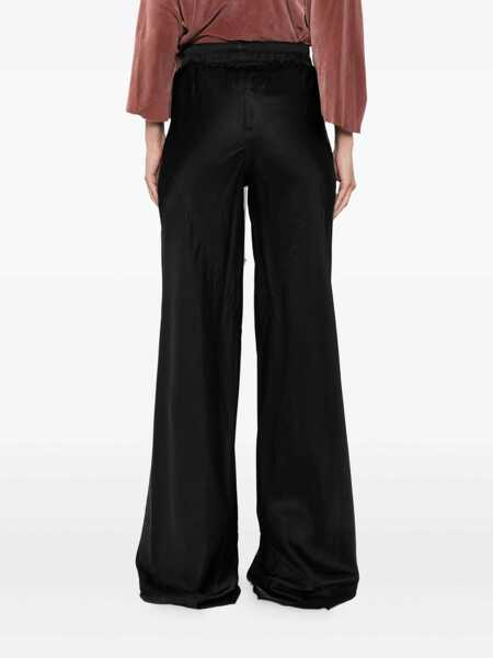 Pantaloni casual Rick Owens Rick Owens Concordians Drawstring Bias Black Femei (BM 18640041) 4