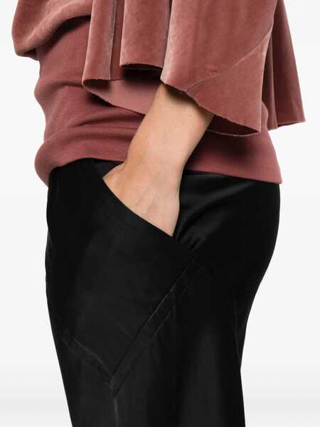 Pantaloni casual Rick Owens Rick Owens Concordians Drawstring Bias Black Femei (BM 18640041) 5