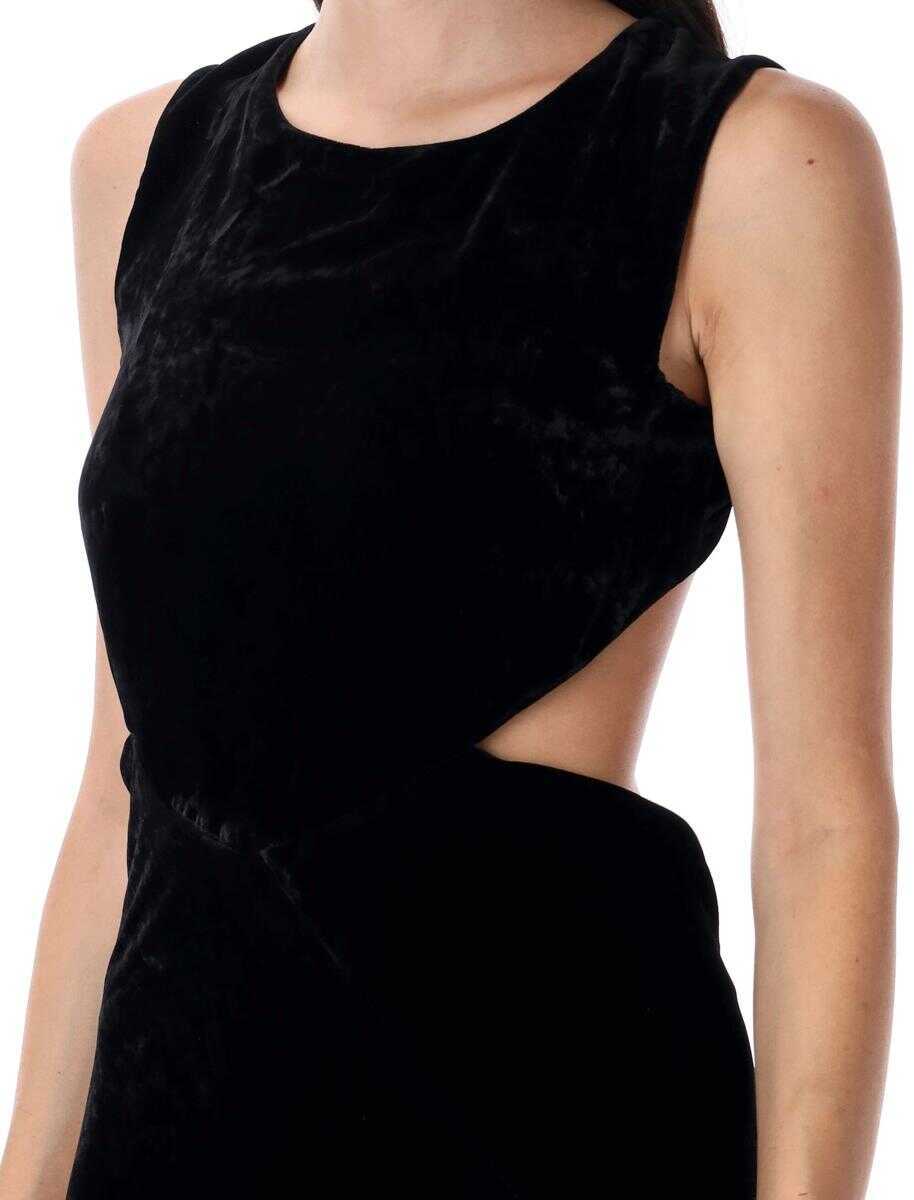 Rochii Rick Owens Rick Owens Concordians Open Back Gown Black Femei (BM 18640050) 3