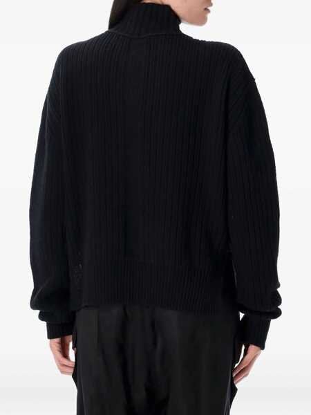 Pulovere Rick Owens Rick Owens Fisherman Turtle Neck Sweater Black Femei (BM 18640068) 2