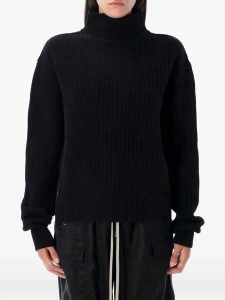 Pulovere Rick Owens Rick Owens Fisherman Turtle Neck Sweater Black Femei (BM 18640068) 1