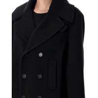 Imbracaminte Dama pagina 135 - Geci Saint Laurent Saint Laurent Wool Peacoat Black Femei (BM 18640098) - B-mall.ro