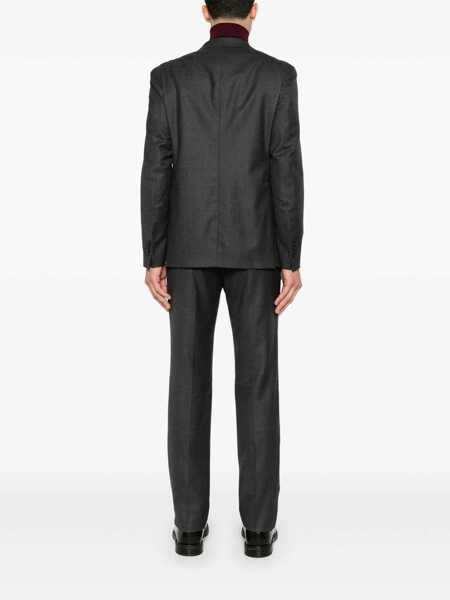 Costume Tagliatore Grey Single-Breasted Suit With Peak Revers In Wool Stretch Man GREY Barbati (BM 18640503) 4