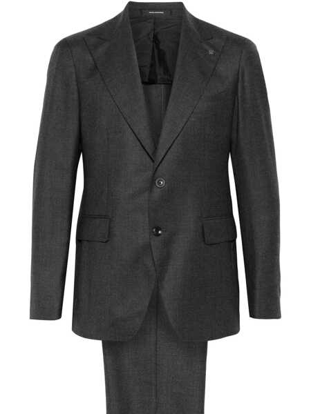 Costume Tagliatore Grey Single-Breasted Suit With Peak Revers In Wool Stretch Man GREY Barbati (BM 18640503) 1