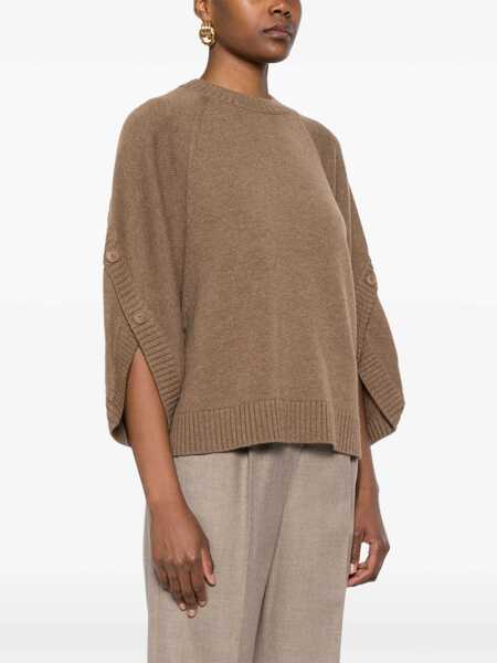 Pulovere Max Mara Sweater In Wool And Cashmere Beige Femei (BM 18640572) 3