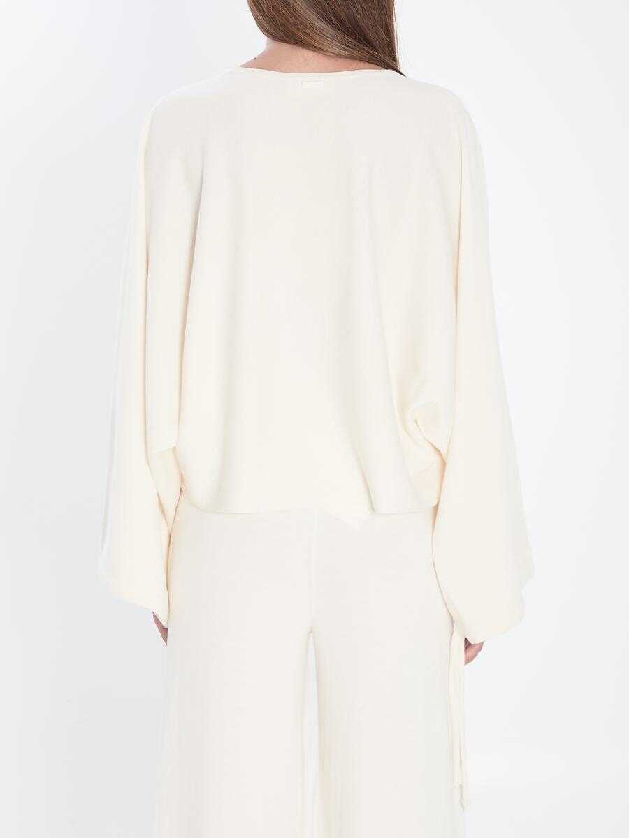 Pulovere Max Mara Sweater In Fine Wool Yarn WHITE Femei (BM 18640614) 4