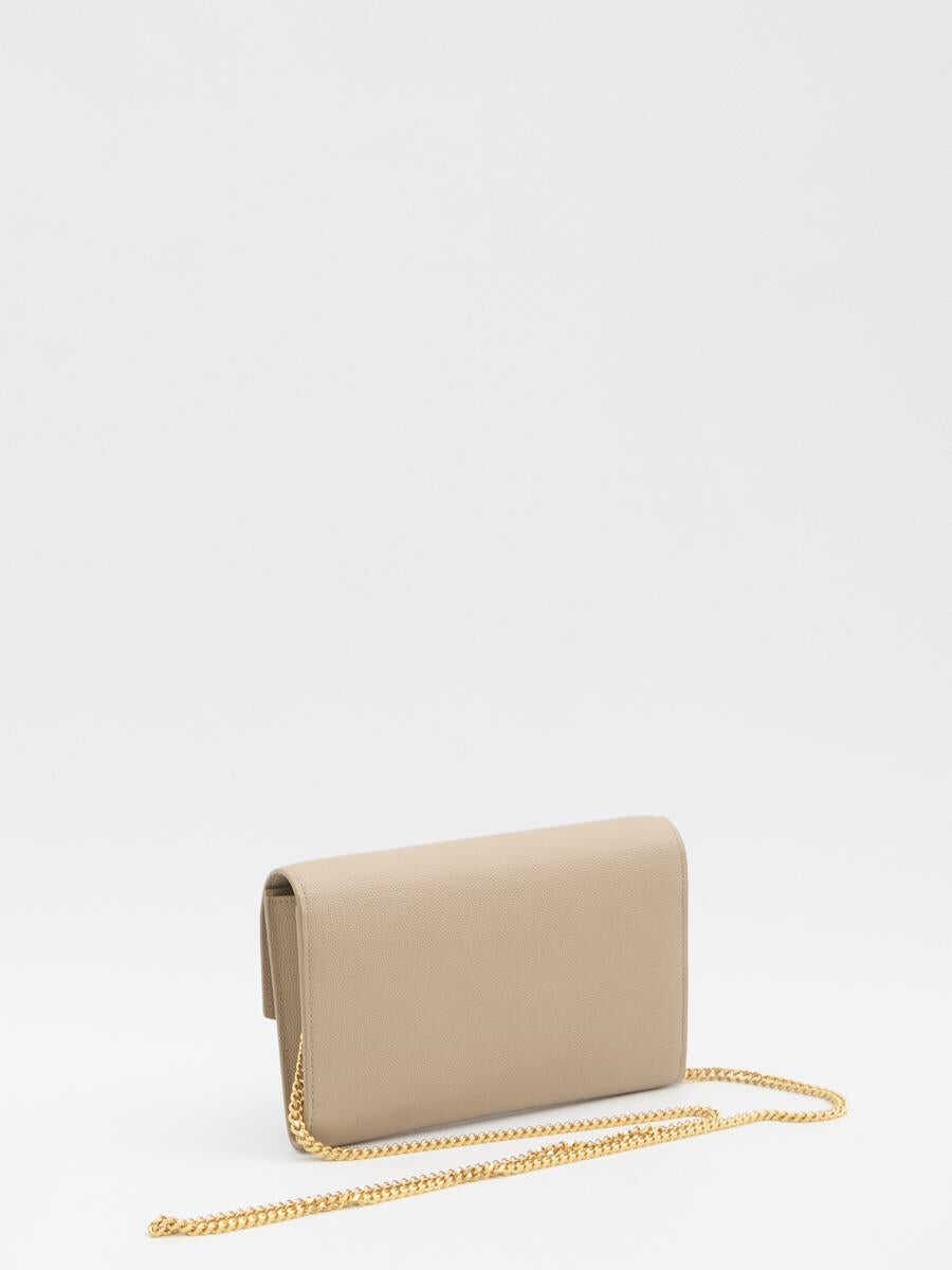 Genti de mana Saint Laurent Uptown Pouch With Chain Beige Femei (BM 18640620) 2