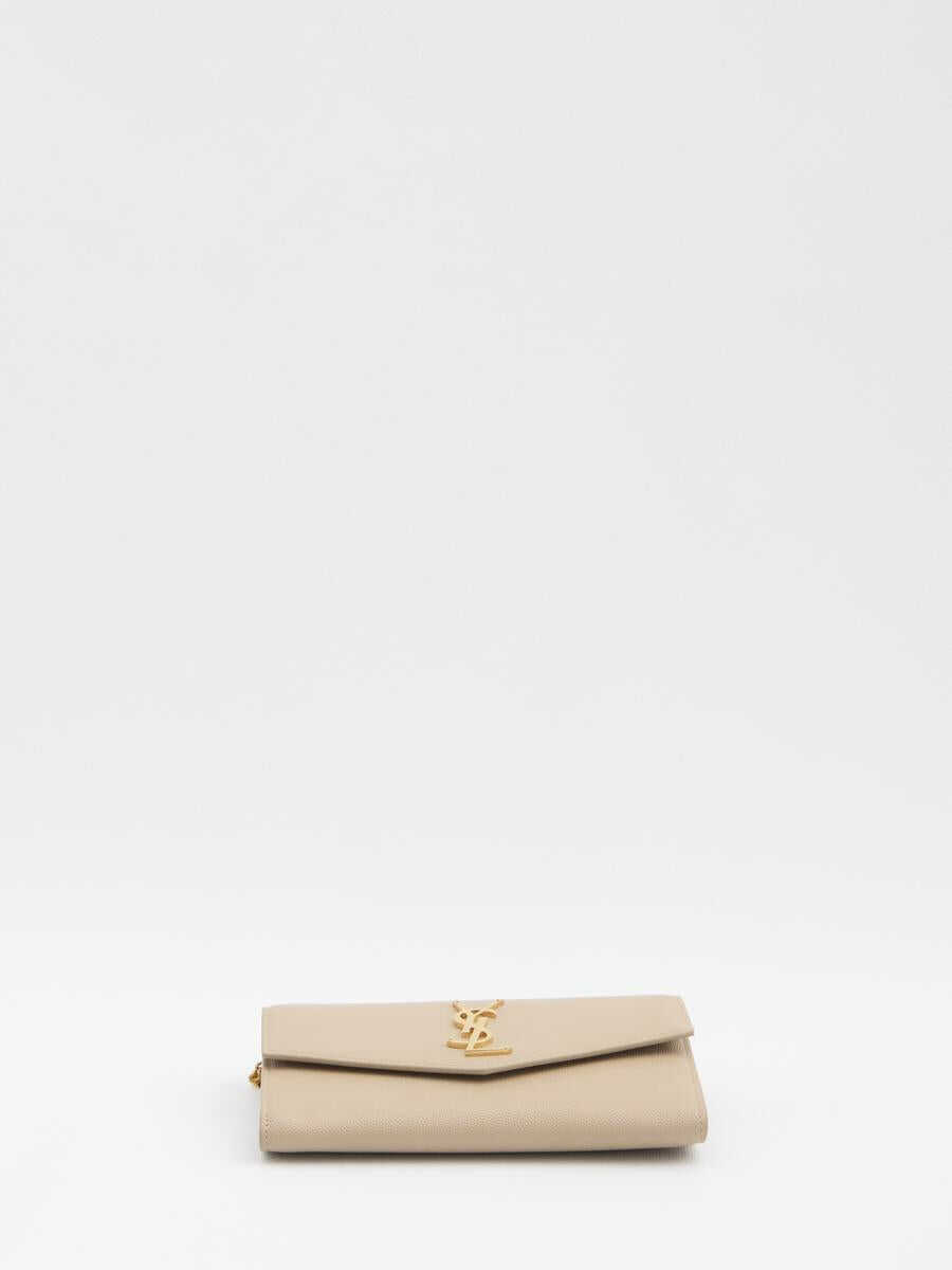 Genti de mana Saint Laurent Uptown Pouch With Chain Beige Femei (BM 18640620) 3