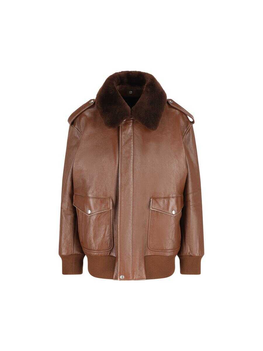 Geci Prada Prada Jackets BROWN Femei (BM 18641403) 1