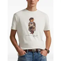 Tricouri Polo Ralph Lauren pentru Barbati - Tricouri Polo Ralph Lauren Polo Ralph Lauren White Cotton T-Shirt FA25 DECKWASH WHITE HRTG BEAR Barbati (BM 18641787) - B-mall.ro