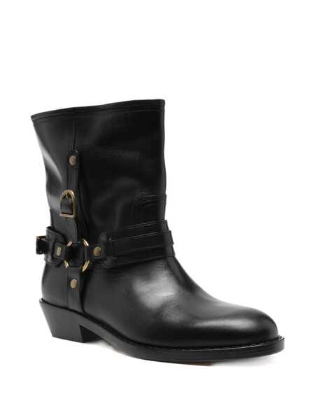 Bocanci Isabel Marant Isabel Marant Leather Biker Boots Black Femei (BM 18643071) 2