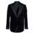 Tom Ford 'Shelton' Black Jacket With Wide Lapels And Welt Wockets In Velvet Man Black