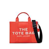 Genti de mana 'The Medium Tote' Orange Tote Bag With Contrasting Logo Lettering On The Front In Cotton Woman Femei