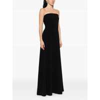 Imbracaminte SOLACE LONDON Dama - Rochii SOLACE LONDON Helena Black Long Dress With Bare Shoulder And Flared Hem In Twill Woman Black Femei (BM 18645090) - B-mall.ro