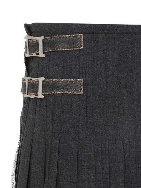 Fuste Prada Prada Pleated Skirt GREY Femei (BM 18645150) 3