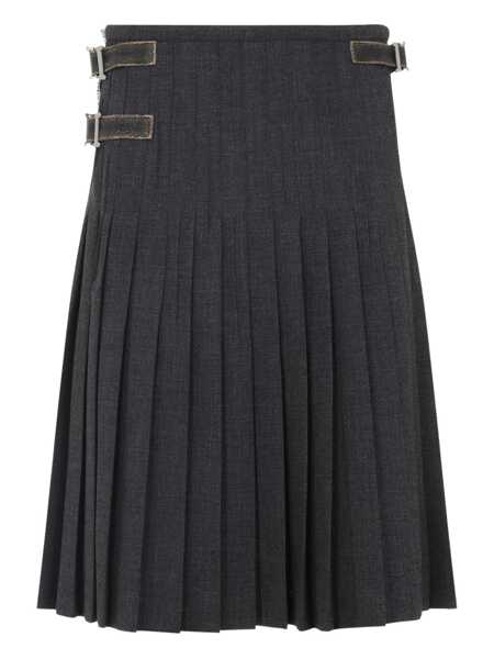 Fuste Prada Prada Pleated Skirt GREY Femei (BM 18645150) 1