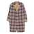 R13 R13 Coat RED GREY PLAID
