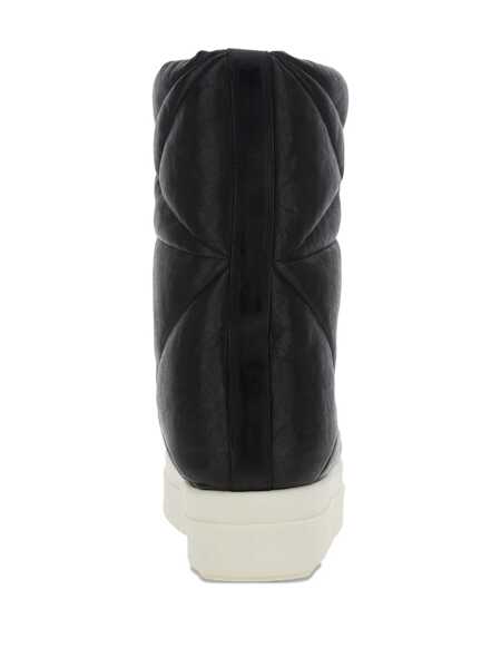 Bocanci Rick Owens Black Down Filled And Quilted Ankle Boots In Leather Man Black Barbati (BM 18645555) 3