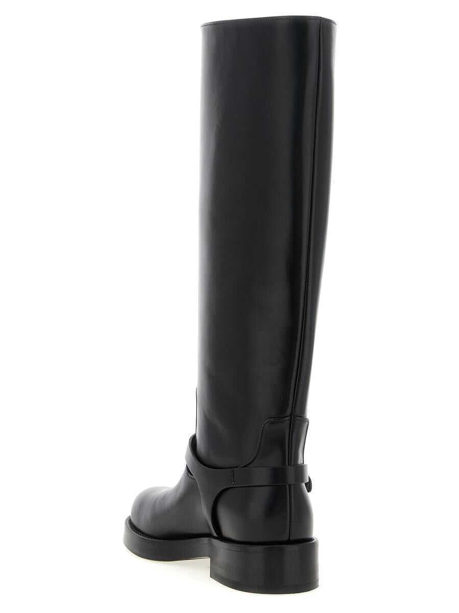 Bocanci Elisabetta Franchi Elisabetta Franchi Logo Strap Boots Black Femei (BM 18645807) 3