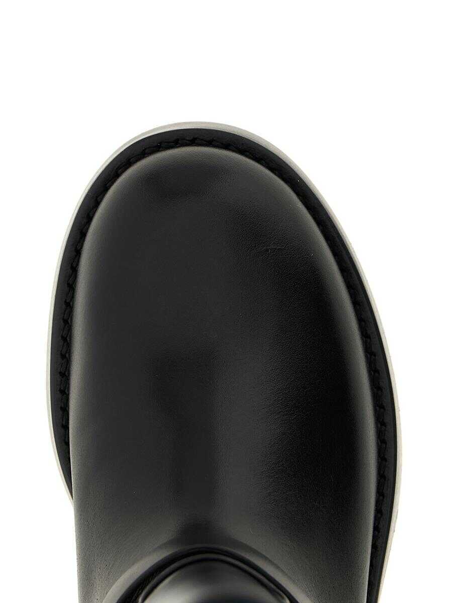 Bocanci Elisabetta Franchi Elisabetta Franchi Logo Strap Boots Black Femei (BM 18645807) 4