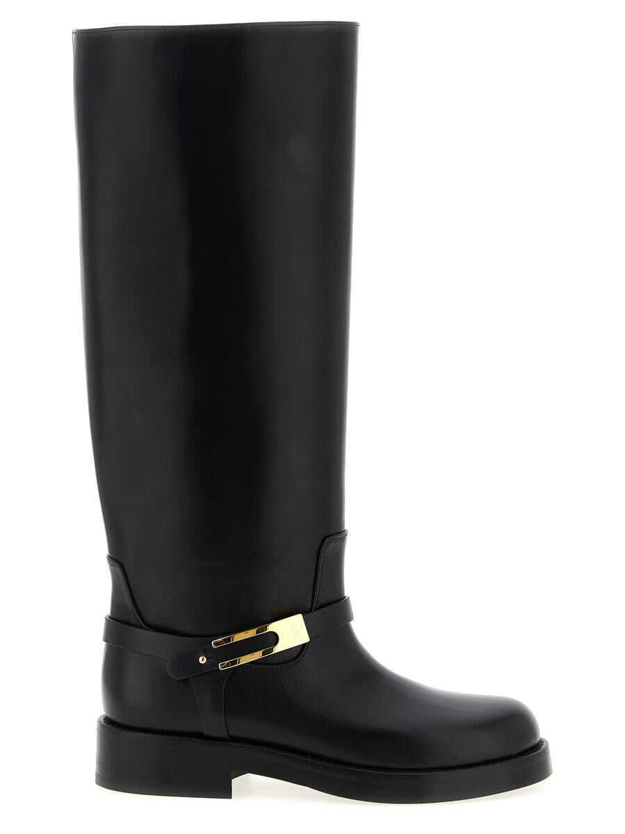 Bocanci Elisabetta Franchi Elisabetta Franchi Logo Strap Boots Black Femei (BM 18645807) 1
