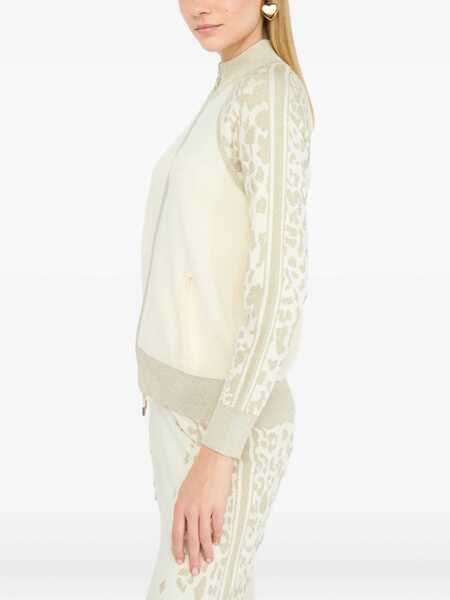 Pulovere Liu Jo Liu Jo White And Gold Animal-Print Turtleneck Sweater BIANCO E ORO Femei (BM 18646026) 3